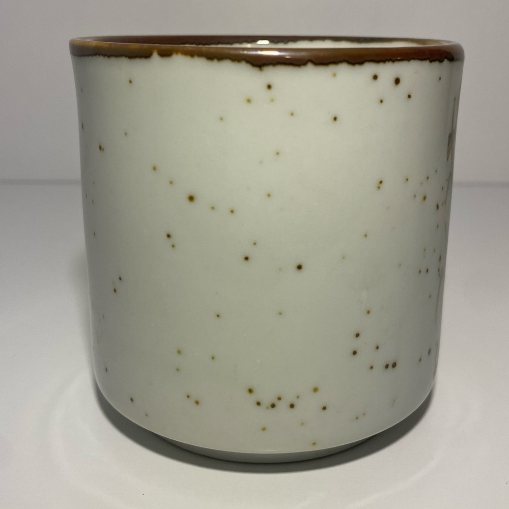 Vintage Goebel Hummel Stoneware Girl With Bird Speckled Brown Mug - Picture 4 of 6